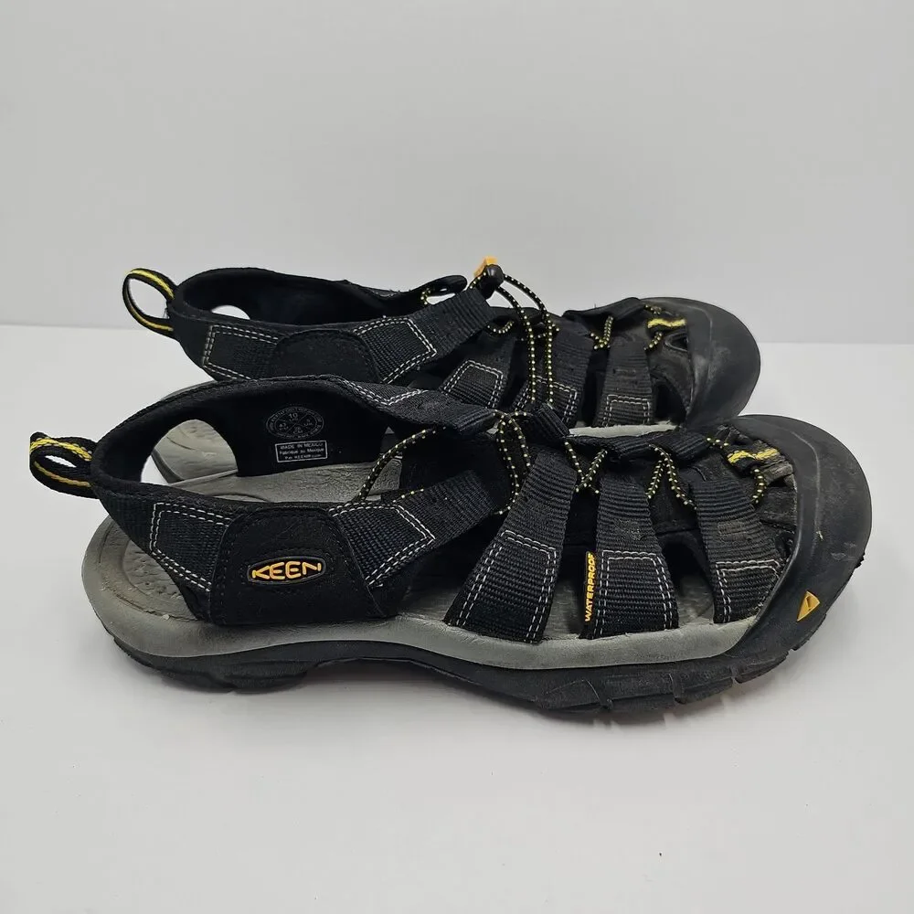Keen Mens Newport H2 Rugged Waterproof Hiking Sandals Black Size 10